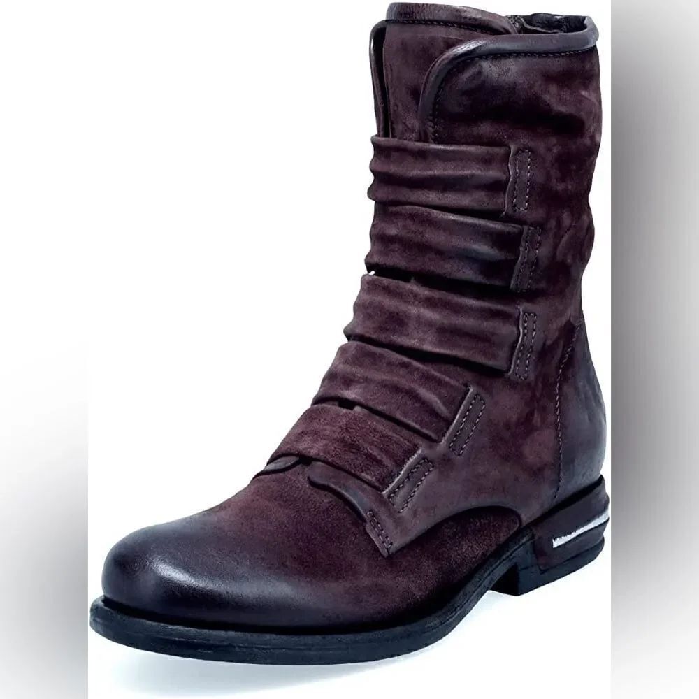 A.S.98 Traver Eggplant Moto Boots size 36EU/6 NEW
